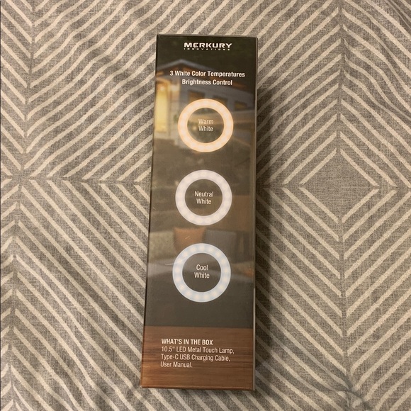 MERKURY INNOVATIONS 10.5"  Flat Top Outdoor Touch Metal Table Lamp in Black - Picture 4 of 5